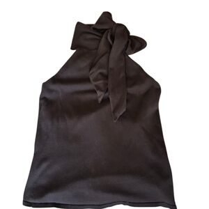 Ralph Lauren Black Halter Tie-Neck Tunic